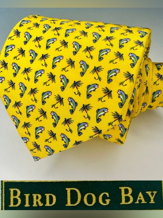 Bird Dog Bay Other - Fly Fishing BIRD DOG BAY Rainbow Trout & Lure Pattern Classic Silk Tie, 3.25”